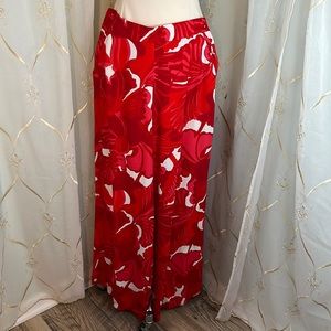 Trina Turk Red Boho Print Pants